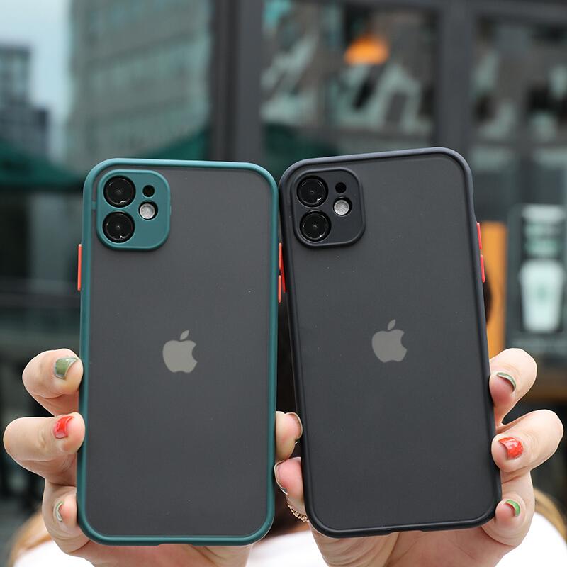 Luxury Matte Shockproof Phone Case For iPhone 11 12 13 14 15 Pro Max Plus Mini XR X XS IPhone 7/8/SE 3/2 (2022/2020 Edition) Full Lens Coverage Cases