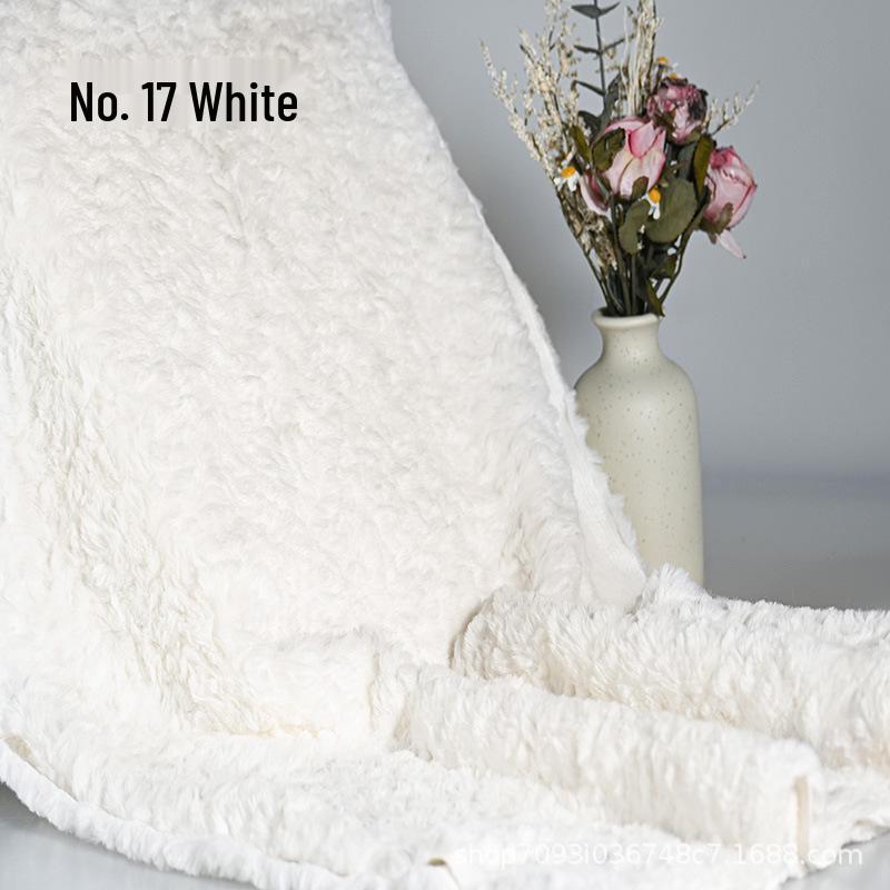 Encrypted Rabbit Fur Plush Fabric: Floral Velvet Cotton Doll DIY, Thickened Rose Pattern for Fur Collars