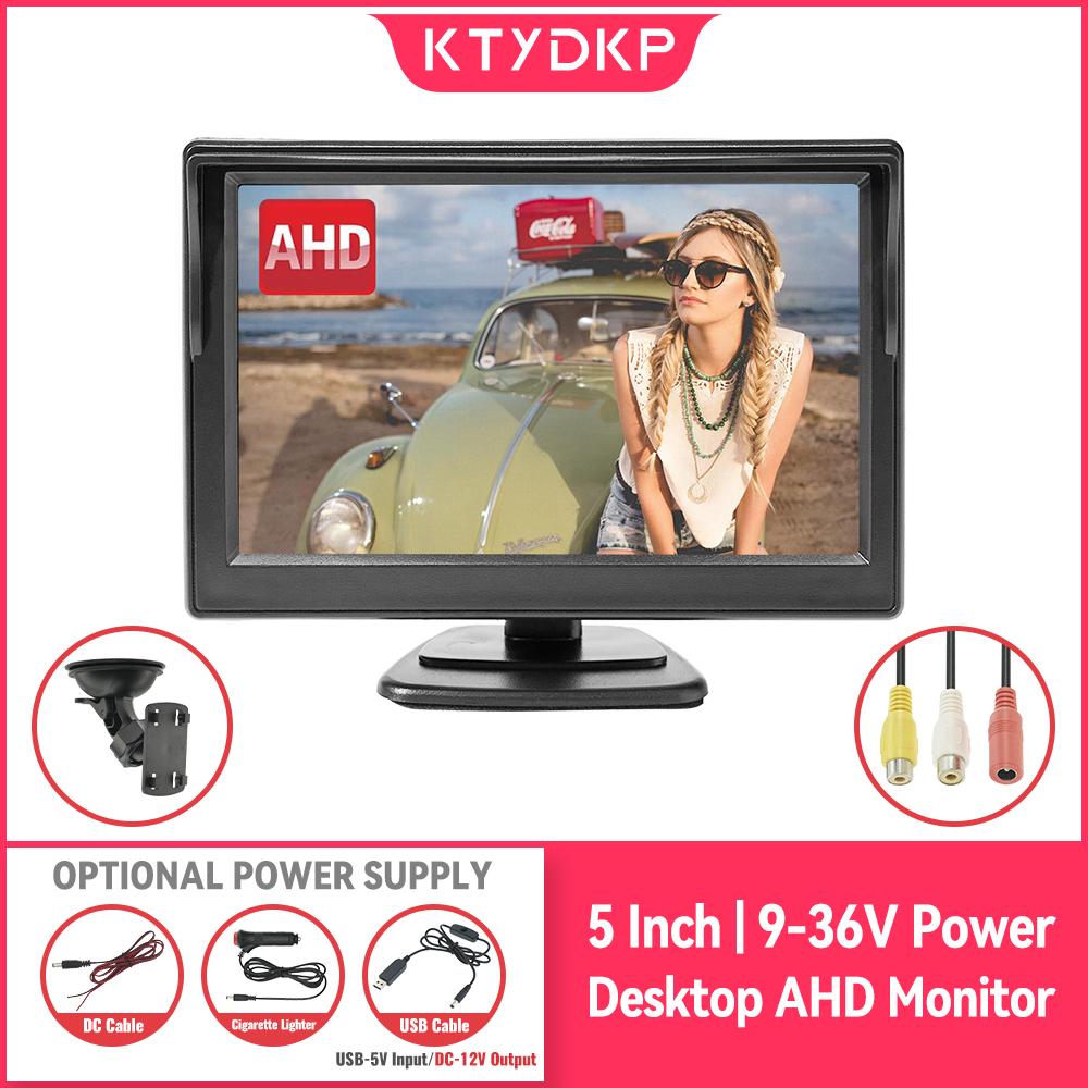 

KTYDKP 5-дюймовый автомобильный экран AHD-монитора с 2-сторонним видеовходом 5-дюймовый TFT-дисплей для камеры заднего вида Парковка обратного резервного копирования