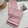 Pantaloni Casual Eleganti in Maglia di Cashmere Morbidi a Gamba Dritta Pantaloni a Gamba Larga di Lana Streetwear Moda High Street Pantaloni Femminili