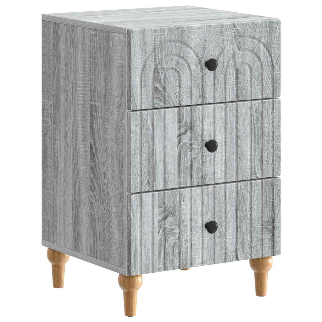 Nightstand Gray Sonoma 43 x 41 x 66.5 cm Particleboard