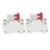 2PCS DC Circuit Breaker DIN Rail Mounting 2P 50A 500V Protection Air Switch for Solar PV System