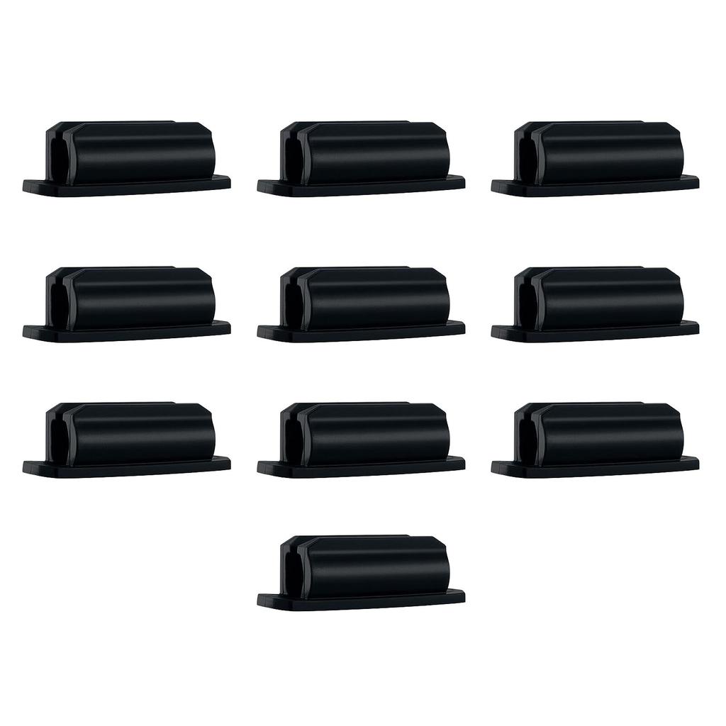 10PCS Soporte Adhesivo para Clip de Bolígrafo Portátil Pequeño Lazo para Bolígrafo para Escritorio de Oficina Negro