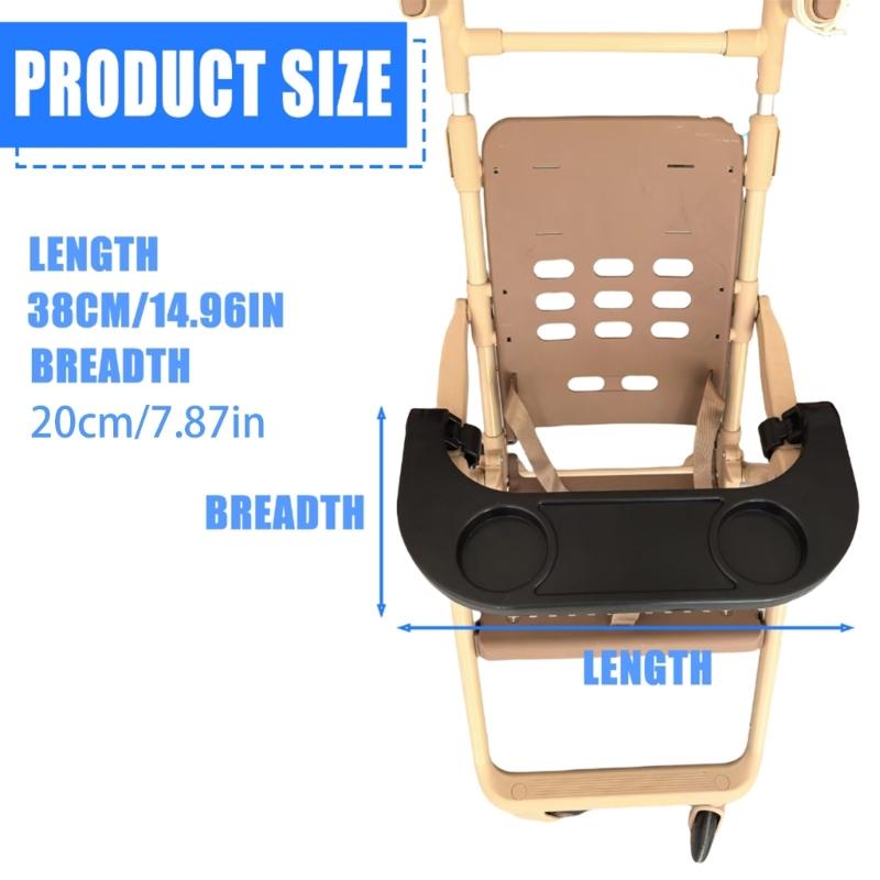 Strollers Dinner Table Plate Baby Strollers Cup Holder Detachable Tray Attachment for Snacks & Drink Pram Accessories