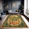 Large Size Carpet 1pc Comfortable Crystal Velvet Rug][Machine Washable]Floral Green Moon Moth Area Rug, Butte