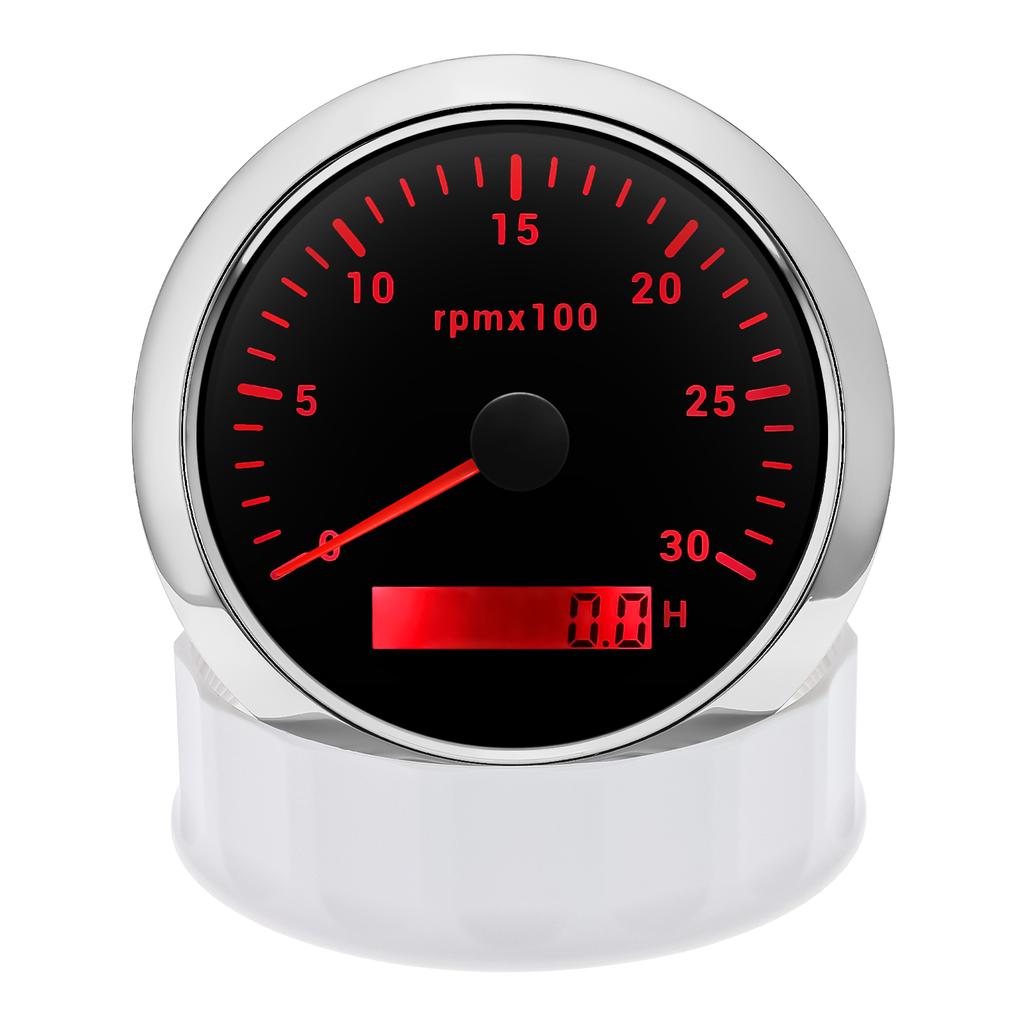 85mm Digital LED 7 Color Backlight 85mm Tachometer 3000/4000/6000/7000/8000 RPM Optional Gauge For Marine Boat Motorcycle Car