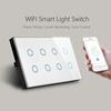 WLAN Smart Touch Licht Wandschalter Interruptor Glaspanel 8-fach 147*86mm Tuya App SmartLife Kompatibel mit Alexa Google Home