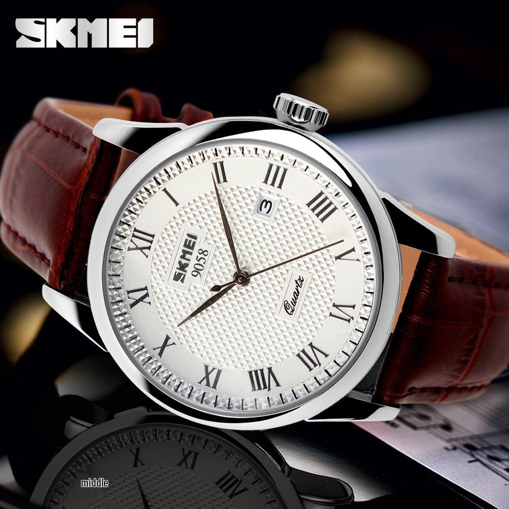 Shikemei Men's Casual Business Watch - Handsome, Elegant, Trendy, Waterproof with Single Calendar; Ideal for Men and Couples.