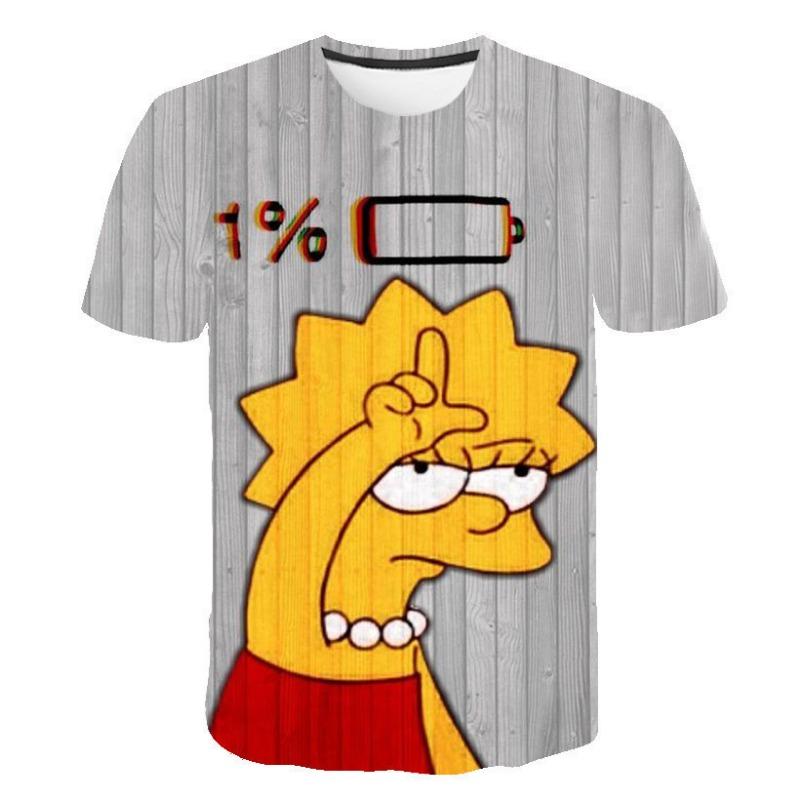 Summer Trend: The Simpsons 3D Printed Children's T-shirt Short Sleeve