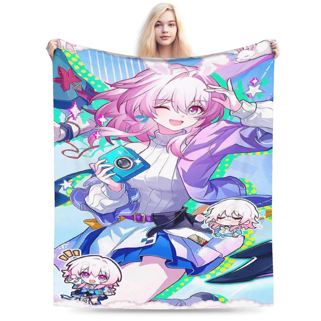 Honkai Star Rail Blankets Super Soft Coral Fleece Plush Comfort Gifts Throw Blankets Bedspreads