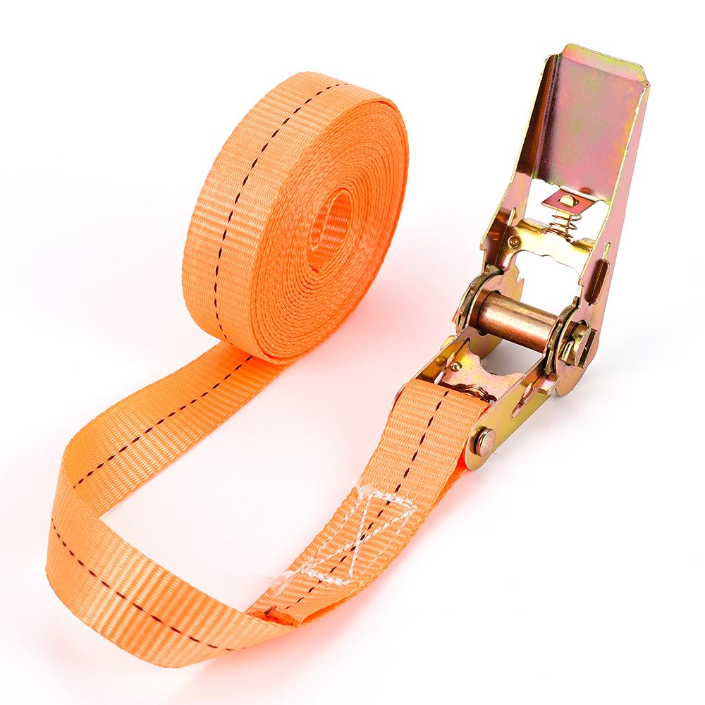 Orange 5M Tragbarer Schwerlast-Zurrgurt Gepäckspanngurt Starker Ratschengurt mit Metallschnalle