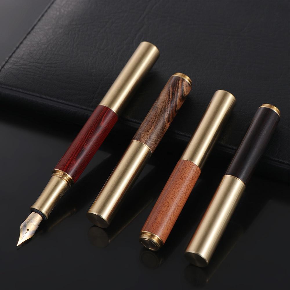 

Sandalwood Mini Pocket Wood Fountain Pen High-end Business Signature Pen School C