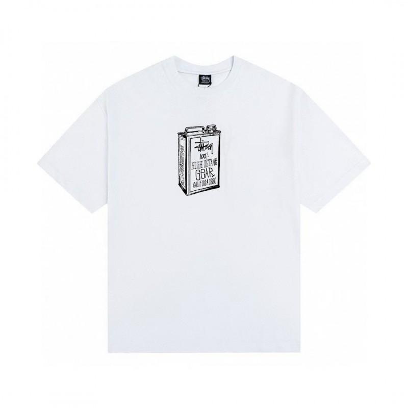 Stussy Short Sleeve T-Shirt Teens Loose Fit 270g Cotton Round Neck Casual Wear
