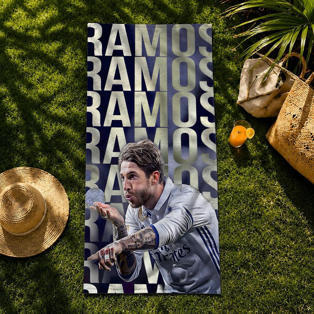Athlete S-Sergio Ramos Towel Towel beach towel, quick drying absorbent bath towel for Swim,Gym,Camping,Outdoor hot