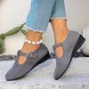 Spring New Style Pointed-toe Women's Shoes, Large Size Low-cut Wedge Flat Shoes for Women