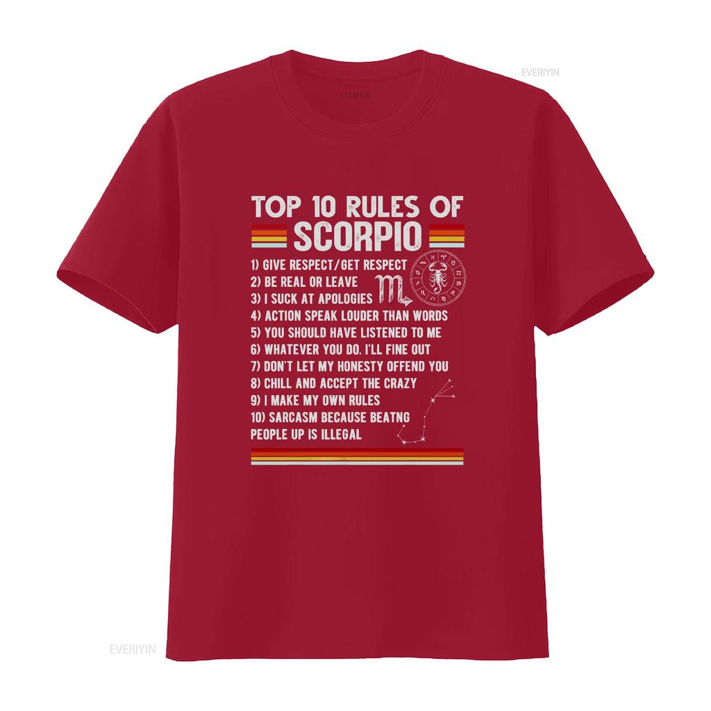 October November Scorpio Nutrition Facts Zodiac Sign T Shirt Vintage Fashion Stretched Homme Designer Clothes Streetwear