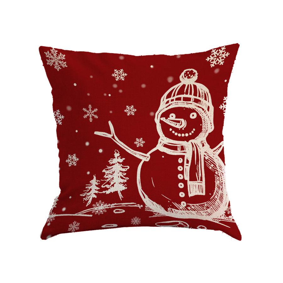 Christmas Pillowcase Red Elk Light Luxury Pillowcase Car Neck Cushion Home Pillowcase