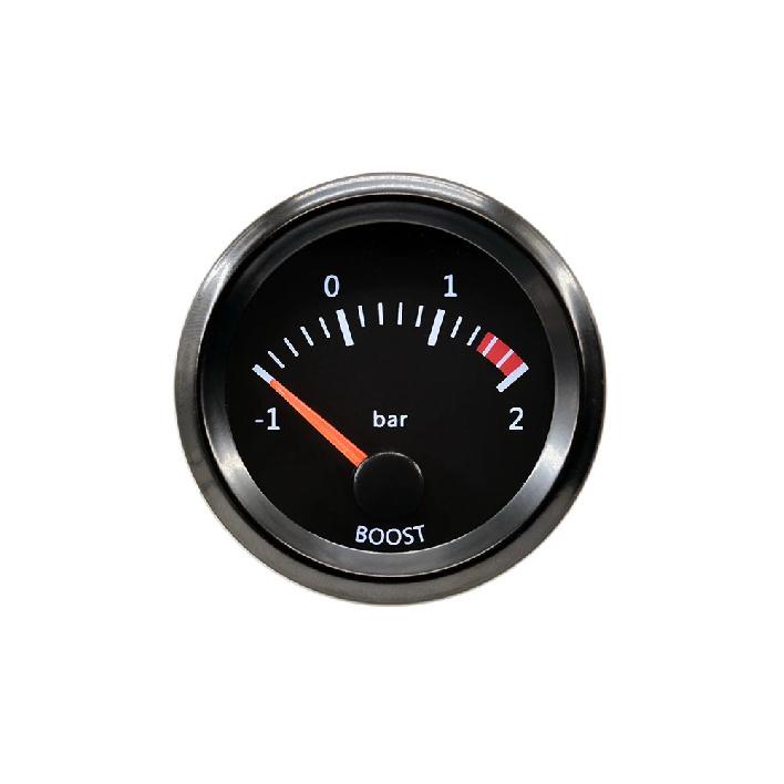 52mm Stepper Motor White LED Backlight Auto Car Boost Gauge -1~2 Bar Turbo Clock Meter Instrument