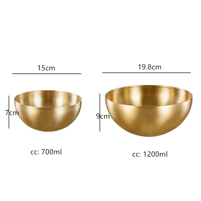 1PC High Quality Kitchen Cutlery Soup Bowl Household Mixed Rice Fruit Salad Bowl Korean 304 Stainless Steel Ramen Noodles Bowl