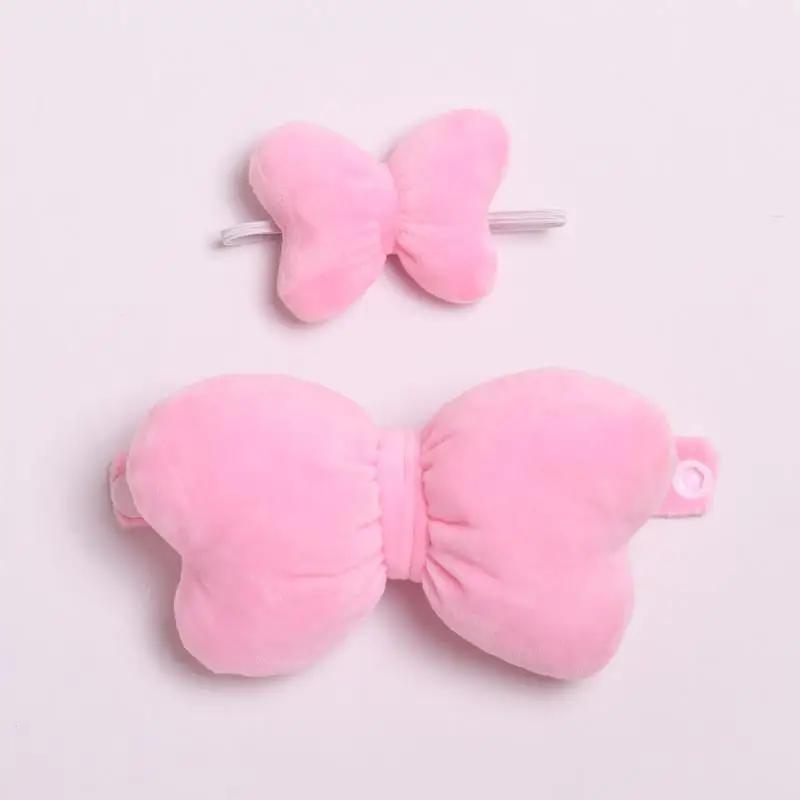 

17 см Мини Плюшевая Кукла Одежда Наряд Аксессуары Для Кореи Kpop Exo Labubu Idol V1 V2 пара больших бантов украшения розовый