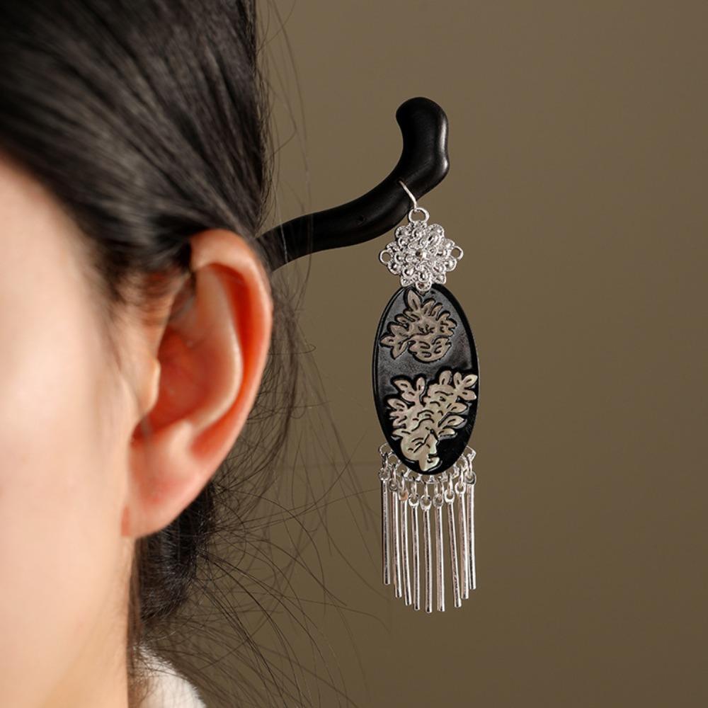 Wood Sandalwood Hair Stick Wooden Hanfu Headwear Chinese Style Hairpin Hairstyle Design Tool