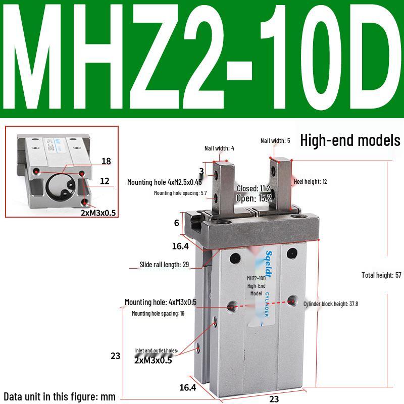 MHZL2 Pneumatic Finger Cylinder Parallel Manipulator Gripper MHZ2/HFZ Series