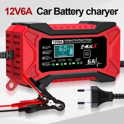 12V 6A Lithium Iron Phosphate Battery Charger for Car and Motorcycle, 14.6V Compatibility