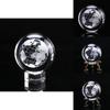 Exquisite 60mm 3d Crystal Ball Glass With Laser Engraved Miniature Earth Sphere Gift