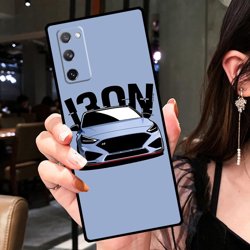 

I30N синий автомобильный чехол для Samsung Galaxy S20 FE S9 S10 Plus Note 10 Note 20 S21 S22 Ultra, задняя крышка телефона Galaxy S9