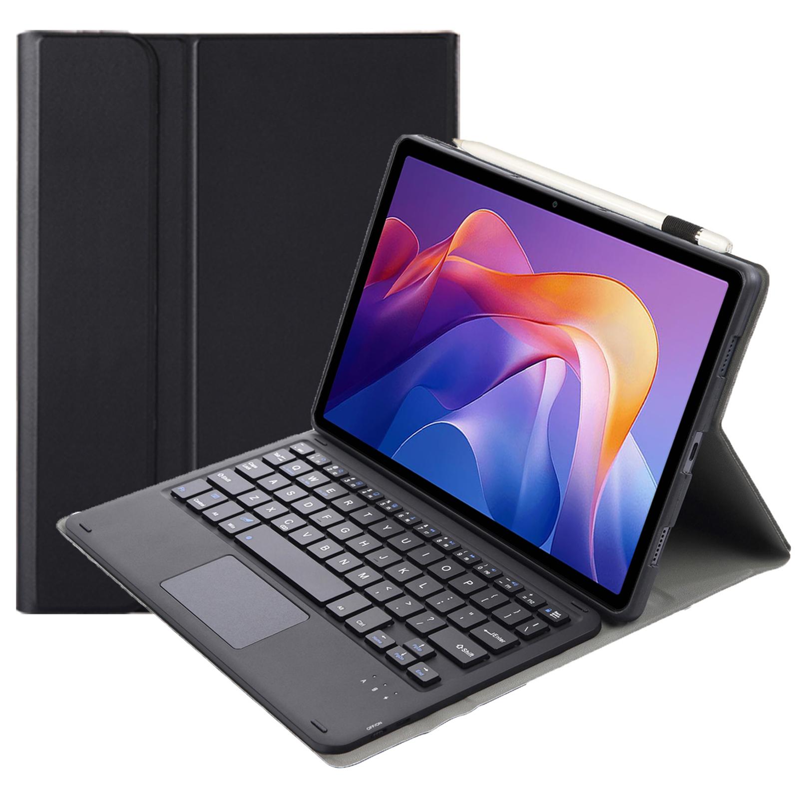 

A0N15-A For Xiaomi Redmi Pad 2 Detachable Leather Case Ultra Thin Bluetooth-Compatible Keyboard with Touchpad Black