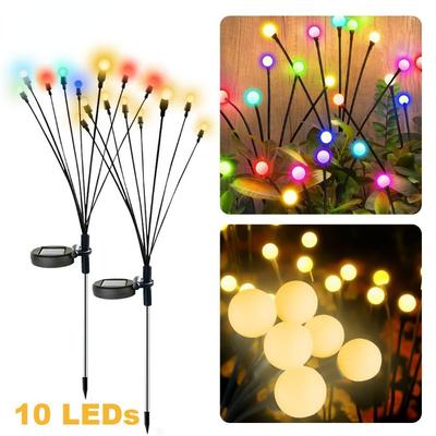 LED Solar Light Outdoor Firefly Light Garden Decoration Star Burst Swaying Landscape Light Path Waterproof Christmas Decoration Atmosphere Light