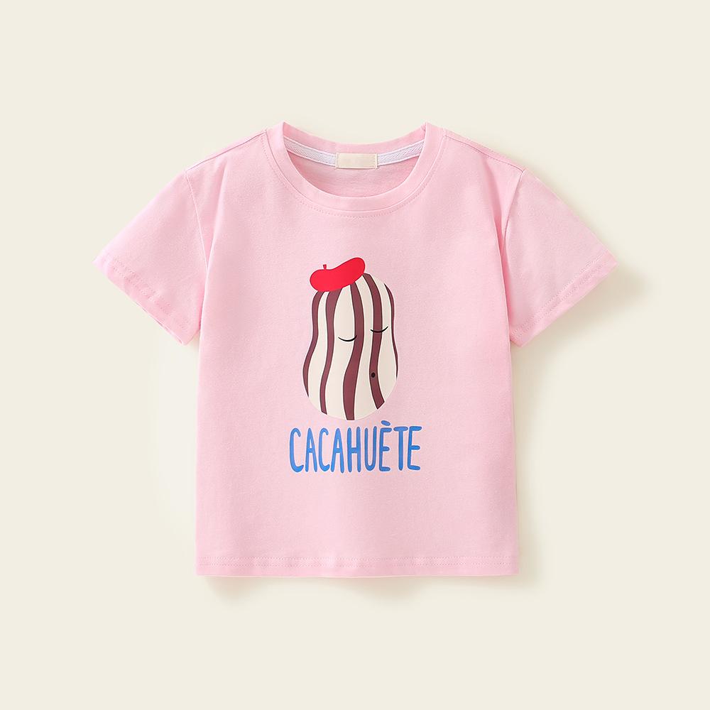 Buitenlandse Handel Kinderkleding Meisjes Korte Mouwen Cartoon T-shirt Top Trendy Zomer Nieuw Kinder Baby Ronde Hals 100cm
