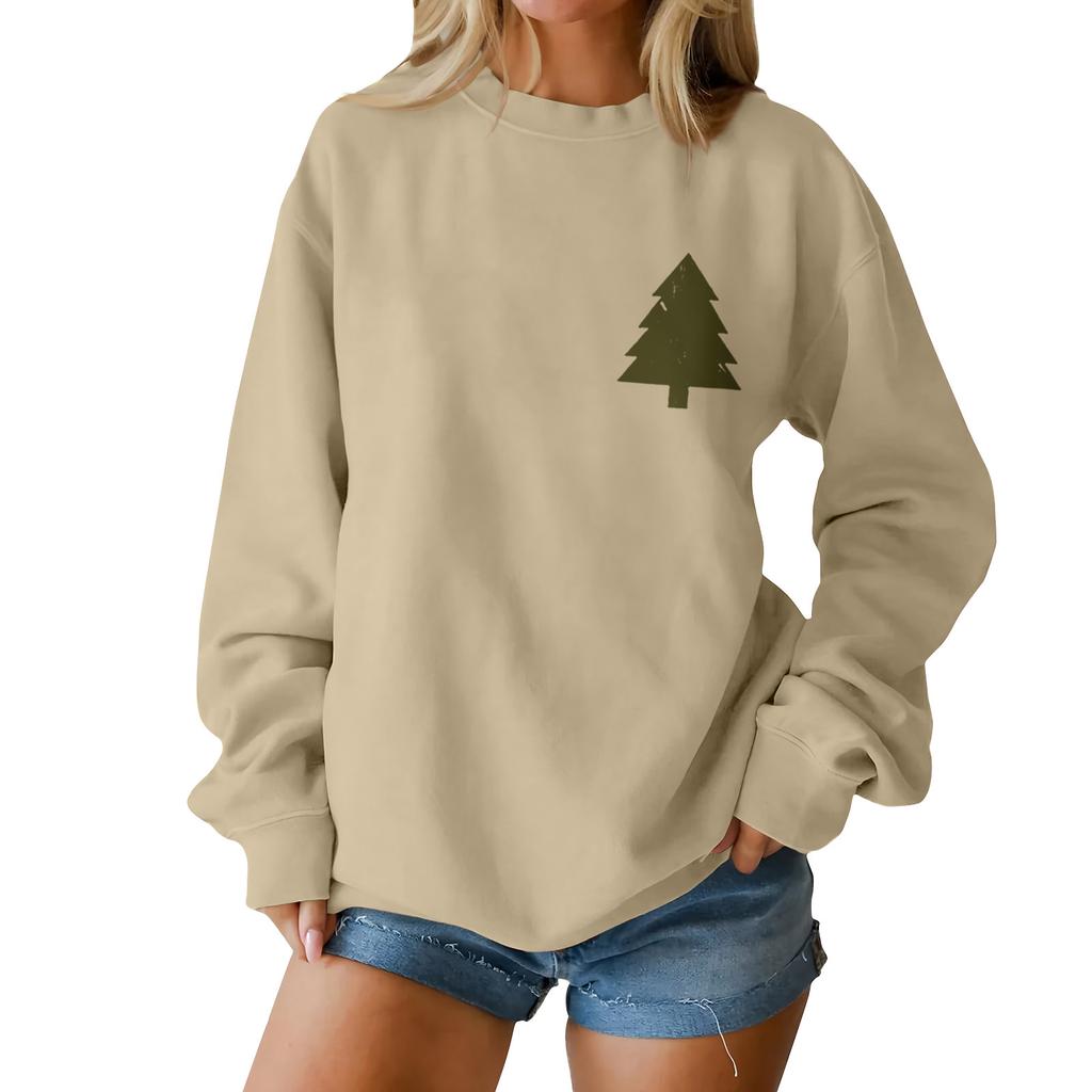 Christmas T-Shirts And Sweatshirts, Women'S Sweatshirts, Long-Sleeved Pullover Sweatshirts, Women'S Long-Sleeved Tops