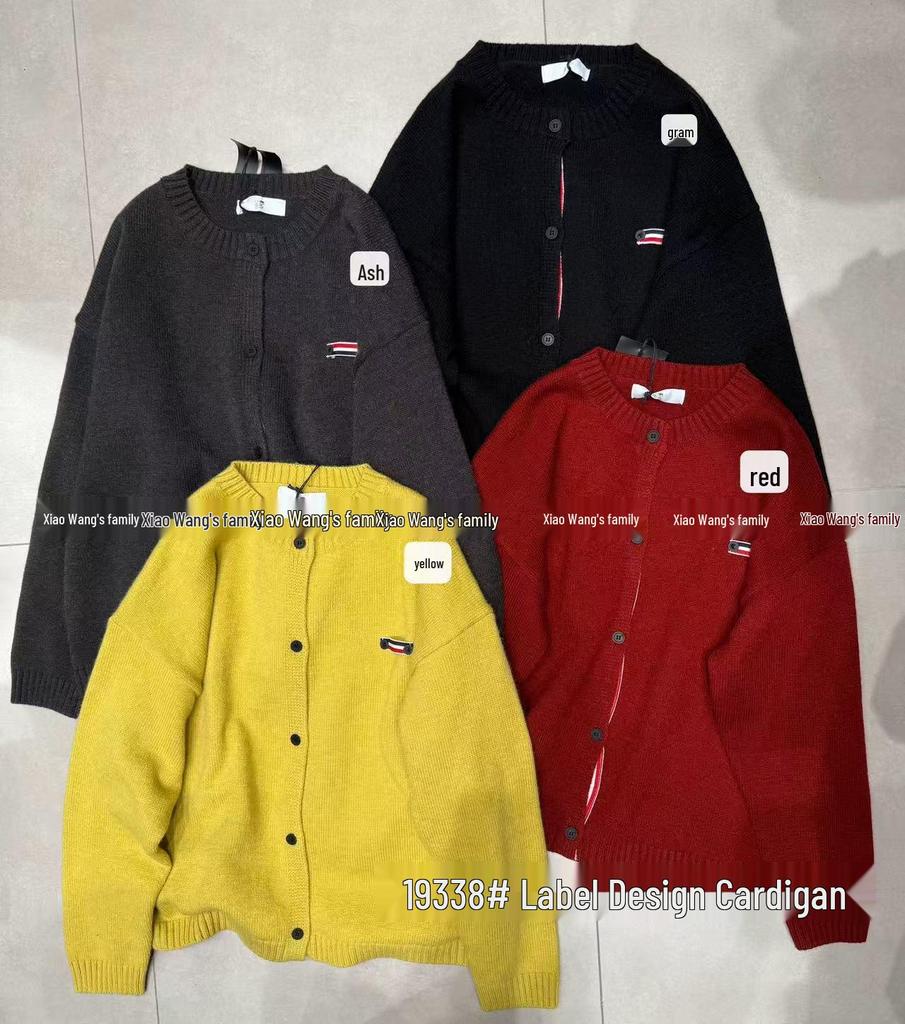 Xiao Wang's Winter Korean-Style Loose Plus Size Casual Knitted Cardigan Sweater