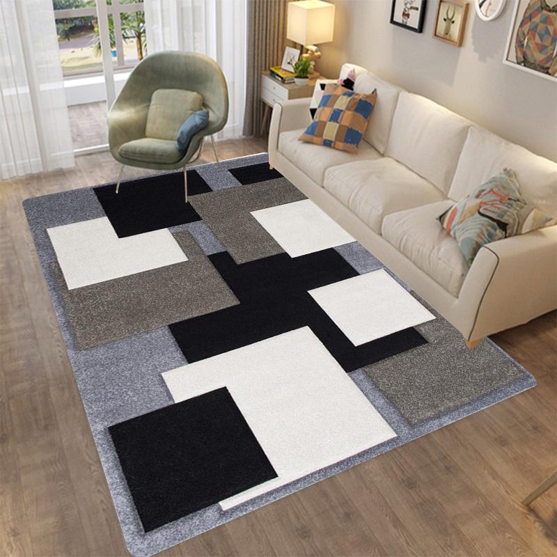 Geometric Modern Rugs Non-slip Floor Mat for Family Bedroom Indoor Children's Play Throwing Yoga Mats Area Rug area rug