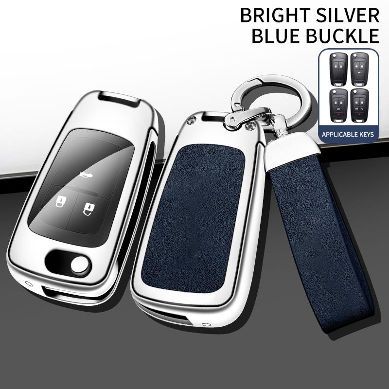 New Zinc Alloy Leather Car Key Case Cover Protector For Buick Chevrolet Cruze Aveo Trax Opel Astra Corsa Meriva Zafira Antara J
