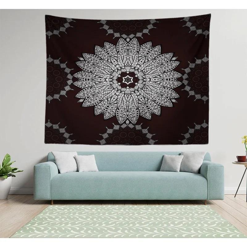 Home Decor Living Room Bedroom Tapestry Mandala Sun Lotus Wall Sofa Hanging