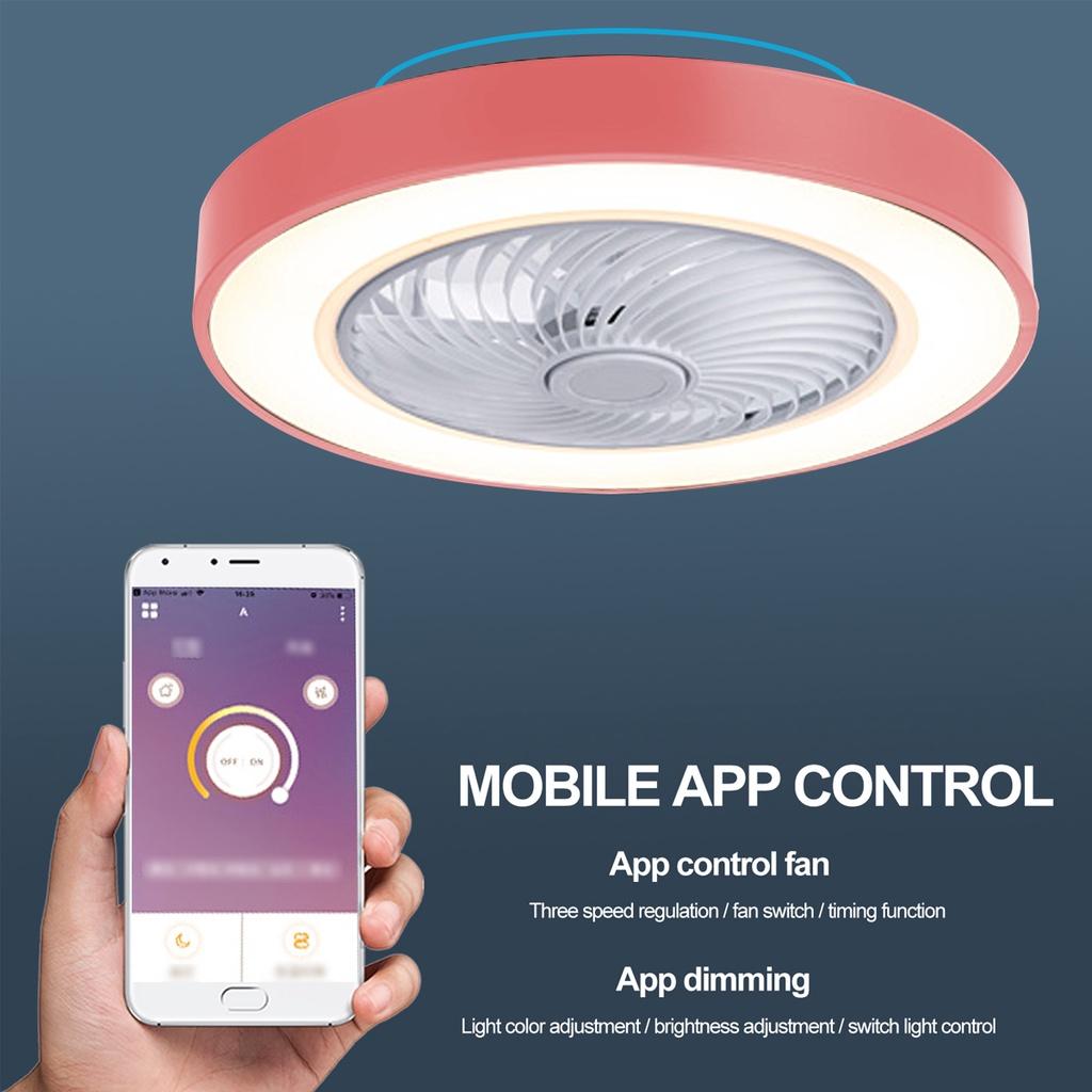 220V 50cm APP LED Ceiling Fan with Lights Remote Control Fans for Home Lamp Lighting Bedroom Living Silent Smart Dimmable