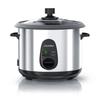 Arendo Cuiseur À Riz En Acier Inoxydable Avec Fonction Maintien Au Chaud Et Fonction Cuisson Vapeur - Cuisson Vapeur - Capacité 1,5