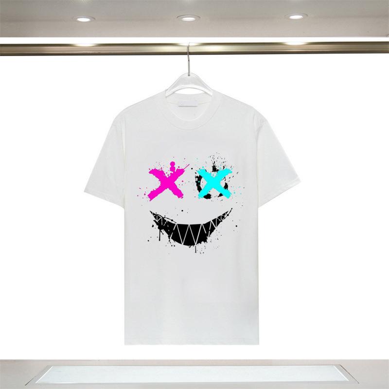 Heavy cotton short-sleeved T-shirt men's summer fashion printing loose and versatile half-sleeved T-shirt men's clothing