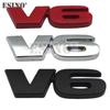 Araba Stil V6 Motor Logosu 3D Metal Alaşım Yapışkan Amblem Arka Bagaj Rozeti Çamurluk Etiketi Araba Gövde Çıkartması Oto Aksesuar