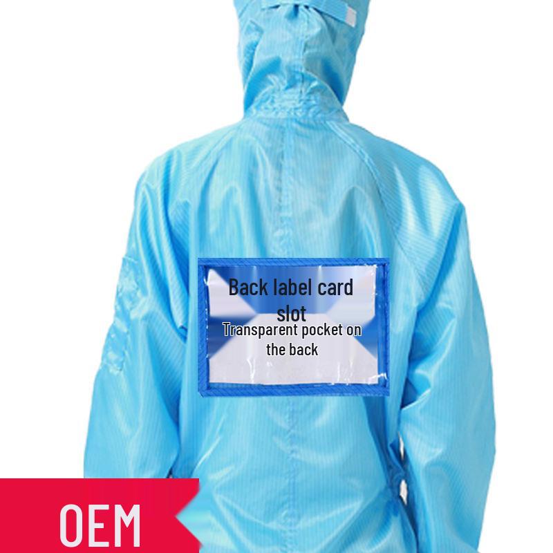 Dustproof Clean Suit with Card Slot and Back Strap