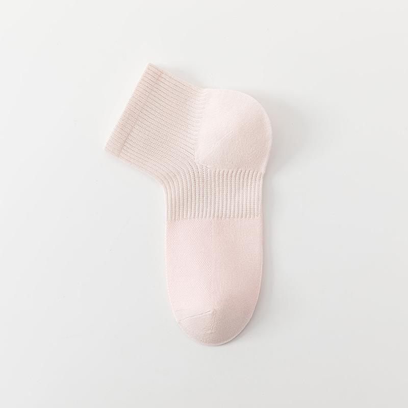Damen Sommer Dünne Mesh Atmungsaktive 10A Antibakterielle Tube Rechte Winkel Socken