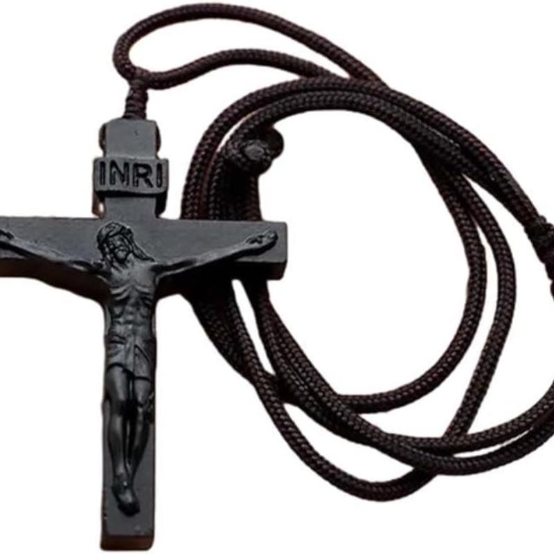 Jesus Cross Tre Halskjede, Tre Cross Halskjede, Kristen Katolsk Jesus Crucifix Halskjede for menn kvinner