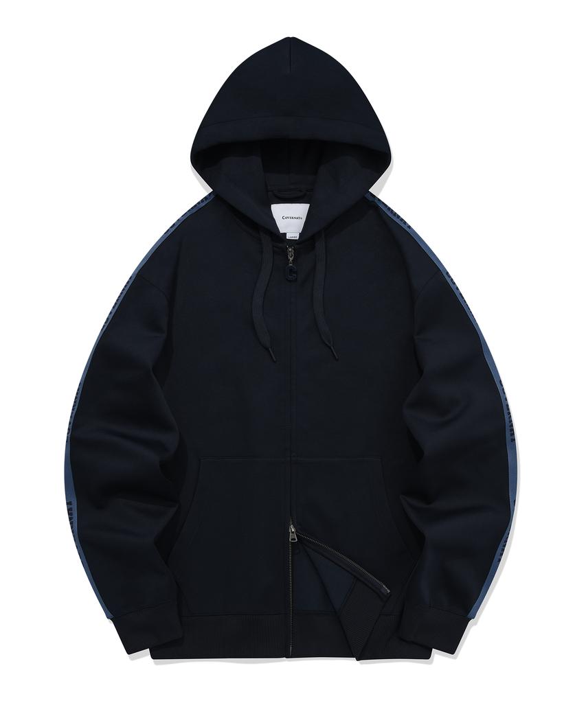 COVERNAT Retro Track Hoodie Zip-Up Navy
