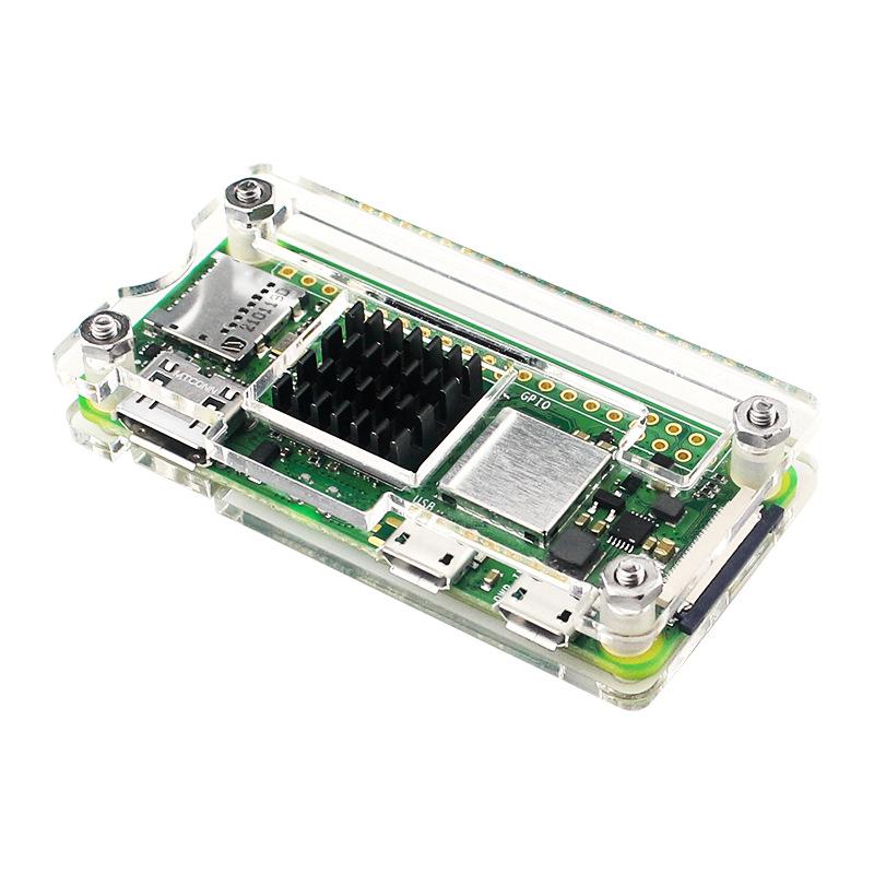 Raspberry Pi Zero 2 W Transparent Acrylic Case with Heatsink