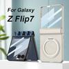 Magnetic Hinge Armor Case for Samsung Galaxy Z Flip 7 Magsafe Charge Ring Holder Screen Protective Cover for Galaxy Z Flip7 Case