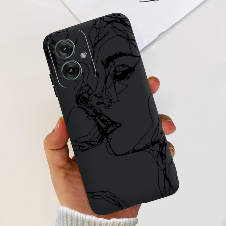 For Motorola Moto G55 5G Case Black TPU Soft Silicone Funda Shockproof Cover For Moto G55 2024 Phone Cover G 55 Protective Shell