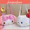 My Melody Girls Plush Backpack With Large Capacity For School And Daily Use