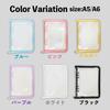 Acrylic Stand Acrylic Stand 10 Refills [number-kp] Case, Storage, Included, Transparent, Zipper, 6-Ring Binder, Portable, A5/A6 (White, A6)